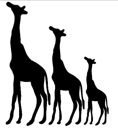 giraffes  Set of 3 largest approx 200 mm high min buy 3